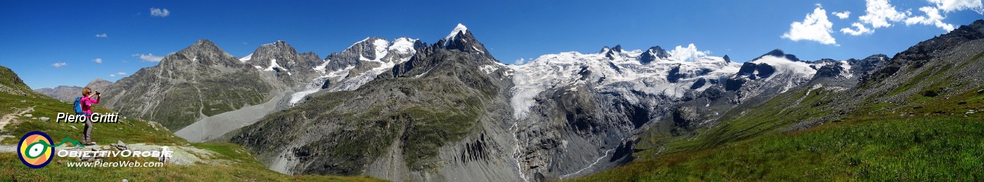 37 I ghiacciai di Tschierva a sx . di Roseg a dx con i loro Piz.jpg